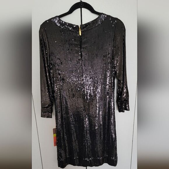 NWT Tory Burch Black Sequin Sheath Dress - Picture 6 of 9
